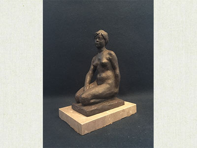 彫刻品 清水多嘉示　女性ブロンズ像